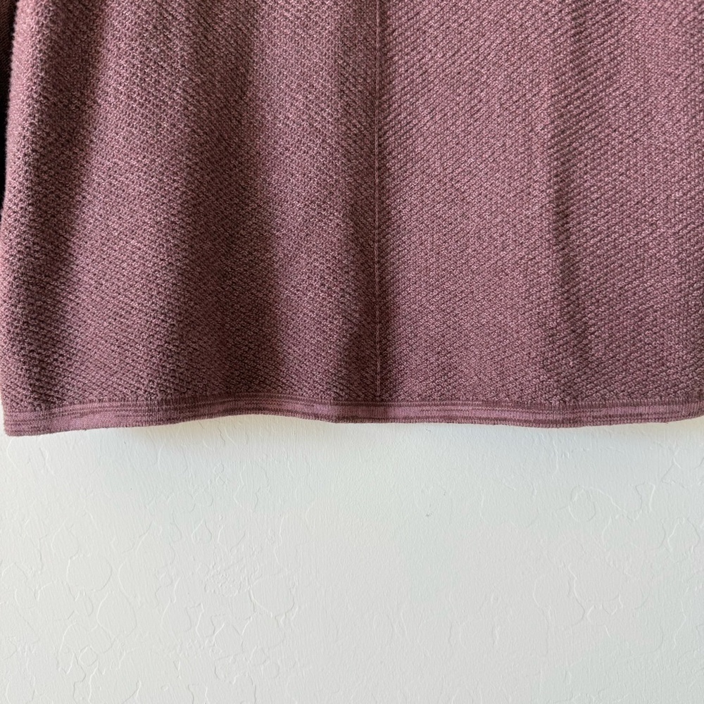 Prana Cedros Cocoa Contrasting Long Sleeve V Neck Knit Lightweight Sweater Small - Picture 6 of 9